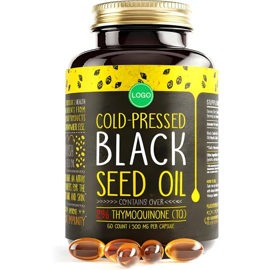 OEM/ODM Black Seed Oil Capsules - Cold Pressed, Liquid Pure Black Seed Oil 60 Capsules