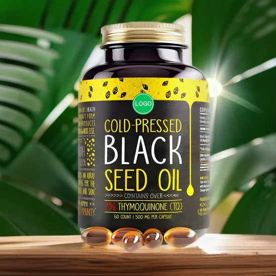 OEM/ODM Black Seed Oil Capsules - Cold Pressed, Liquid Pure Black Seed Oil 60 Capsules