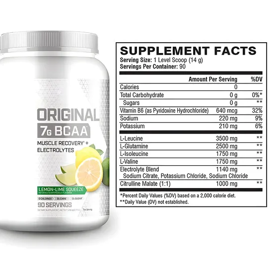 OEM/ODM Branched Chain Amino Acid Powder Sugar Free Post Workout Muscle Recovery Drink Amino Acid Supplements-Bcaa