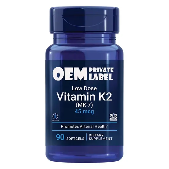 OEM/ODM Complex Vitamin K2 Supplement Gummies for Promote Heart Health and Strengthen Bone Marrow