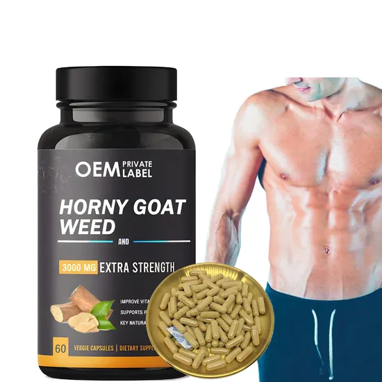 OEM/ODM Epimedium Supplement, Barbary Root, Ginseng, Saw Palmetto Extract Horny Goat Weed Capsules