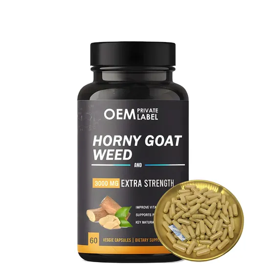 OEM/ODM Epimedium Supplement, Barbary Root, Ginseng, Saw Palmetto Extract Horny Goat Weed Capsules