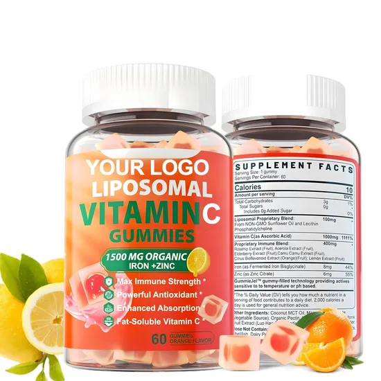 OEM/ODM Liposomal Vitamin C Gummies - Contains Iron, Zinc and Elderberry - Immune Enhancing Supplement - Collagen Egg Vitamin Booster