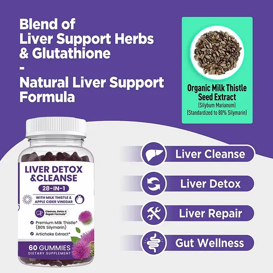 OEM/ODM Liver Detox and Natural Liver Health Formula Supplement Liver Cleanse and Repair Gummies