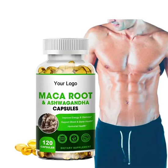 OEM/ODM Maca Root Capsule Anti Fatigue Energy Powerful Supplements for Male- Maca Root &Ashwagandha Capsules