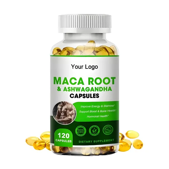 OEM/ODM Maca Root Capsule Anti Fatigue Energy Powerful Supplements for Male- Maca Root &Ashwagandha Capsules