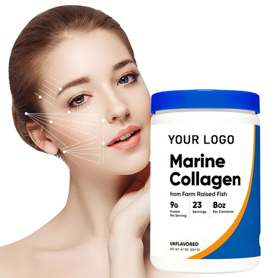 OEM/ODM Marine Collagen Powder Drink Skin Collagen and Vitamin C Fish Collagen Peptide Supplement