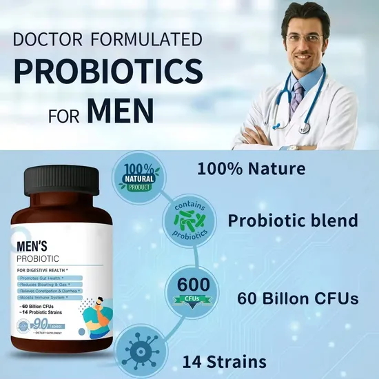 OEM/ODM Men′s Probiotic Powder Capsules for Boosts Lmmune-System and Promotes Gut Health