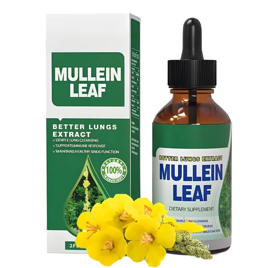 OEM/ODM Mullein Drops - Lung Clearing - Immune Support, Detoxification and Respiratory Support Herbal Supplement - Mullein Leaf Extract