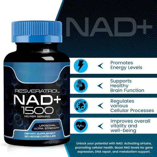 OEM/ODM Nad Supplement Liposomal Nad + Resveratrol Supports Cellular Health, Endurance and Healthy Aging - Nad Capsules