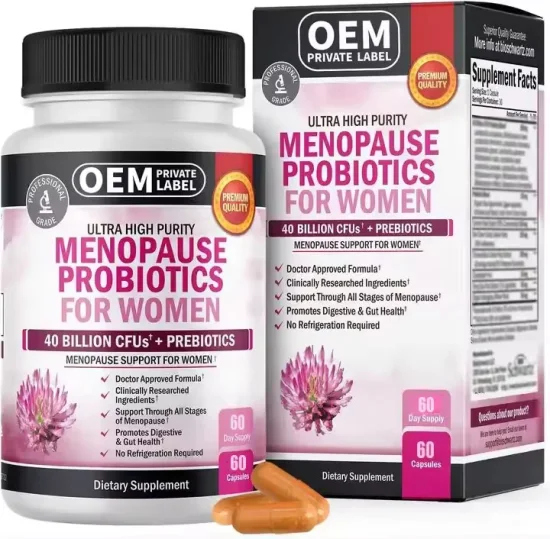 OEM/ODM Natural-Extracts Capsules Women for Estrogen Balance Hot Flashes Menopause Relief Supplements