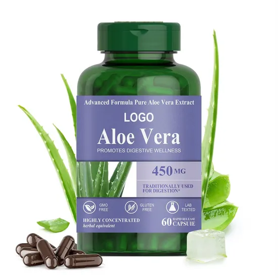 OEM/ODM Natural Aloe Vera Extract Serum Capsules Promote Digestion Aloe Vera Supplements