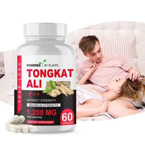 OEM/ODM Natural Maca Tongkat Ali Root Extract Supplements Supports Male Power and Stamina Vitality Capsules