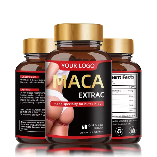 OEM/ODM Natural Organic Butt Buttocks Lift Massage Maca Capsules Women Bigger HIPS Maca Supplements for Women