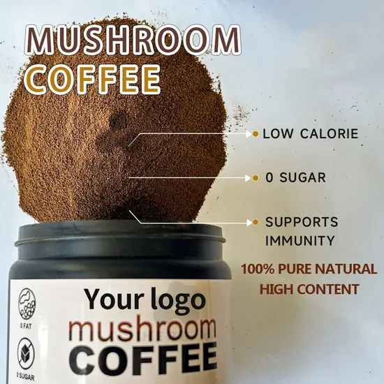 OEM/ODM Organic Mushroom Coffee Instant Coffee Provides Better Focus for Health