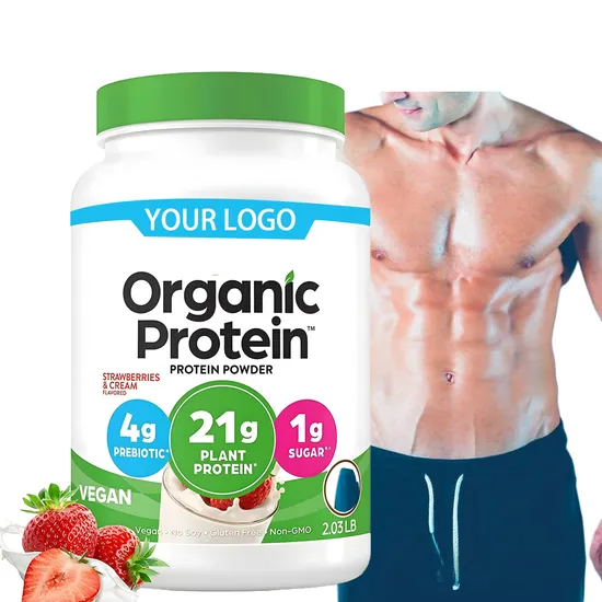 OEM/ODM Organic Pure Vegan Protein Powder Plant Protein Sugar Free Gym Weight Gain Whey Protein Powder