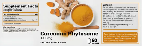 OEM/ODM Piperine′s Curcumin Supplement Premium Joint Support Black Pepper Turmeric Powder Capsules.