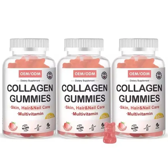 OEM/ODM Support Hair-Growth and Skin Health Gummies Rich in Vitamins Collagen Supplement