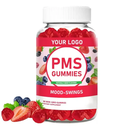 OEM/ODM Teen Girls Pms Turmeric Vitamins Supplement Relief Hormone Balance Support Gummies