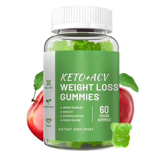 OEM/ODM Vegan Advanced Diet Fat Burning Acv Keto Gummies Herbal Supplements Apple Cider Vinegar Gummies