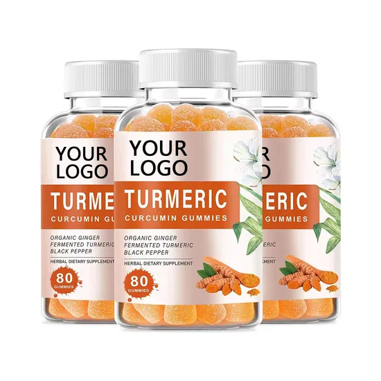 OEM/ODM Vegan Turmeric Gingar Gummies for Improve Blood Circulation and Pain Relief Anti-Inflammatory