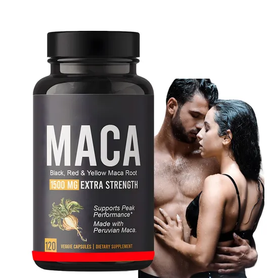 OEM/ODM Vegetarian Pills for Men Maca Root Powder Capsules Peruvian Maca Root Extract Supplements