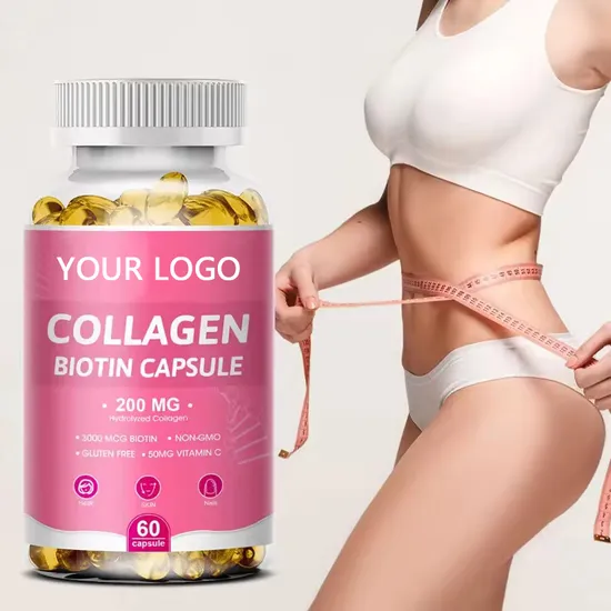 OEM/ODM Vitamin C Supplements Capsule Anti Aging Hyaluronic Acid Collagen Capsules for Skin Whitening