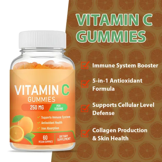 OEM/ODM Vitamin Supplements Private Label Vegan Gummies Vitamin C Hair Vitamins Growth