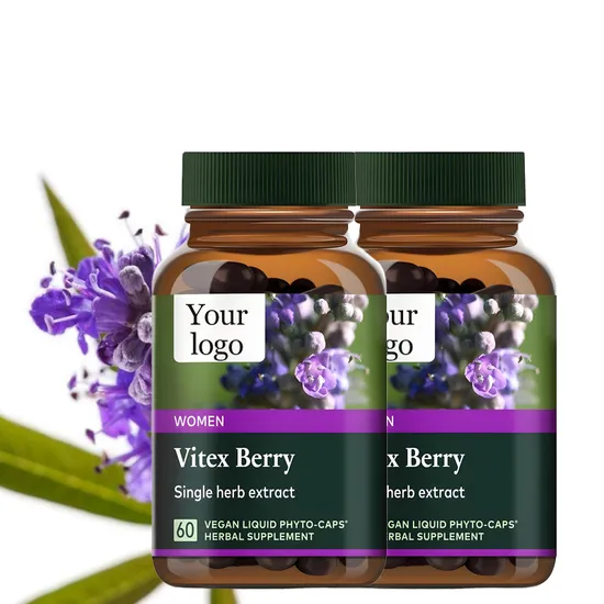 OEM/ODM Vitex Berry - Supports Female Hormonal Balance Progesterone for Menstrual Health - 60 Vegetarian Capsules