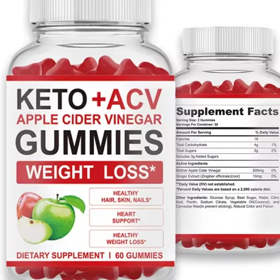 OEM/ODM Weight-Loss Apple Cider Vinegar Gummies Vegan Keto Acv Supplements for Promote-Metabolism