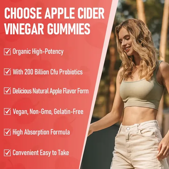 OEM/ODM Weight Loss Slimming Fat Burning Gummies with Natural Apple Cider Vinegar Ketone Supplement Vegan Apple Cider Vinegar Gummies