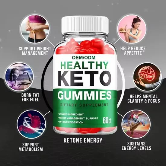 OEM Weight Loss Supplement Slimming Healthy Keto Vitamin Gummies for Improves Digestion