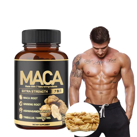 Red and Yellow Maca Root Ginseng Extract Male Energy Support Black Maca Powder Supplement