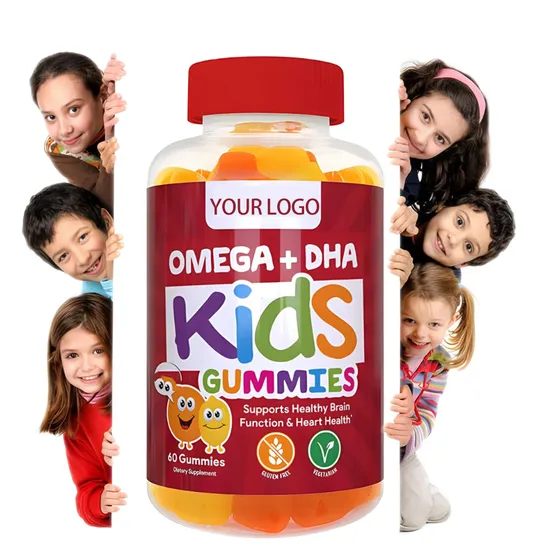 Vegetarian Children′s Multivitamin Supplement DHA Support Brain Joints Heart Eyes and Immune System Omega 3 Gummies