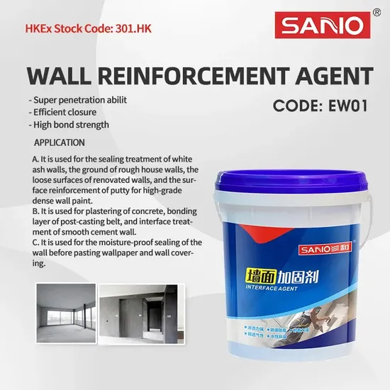 China Manufacturer Wall Reinforcement Agent Improve The Bond Strength of Mortar Putty Wall Surface