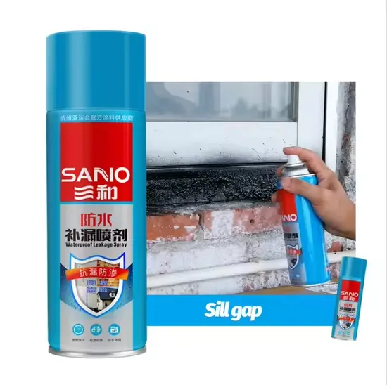 Sanvo 400ml Roof Walls Waterproof Leak Repair Spray Clear Black and White Paint for Indoor & Outdoor Use