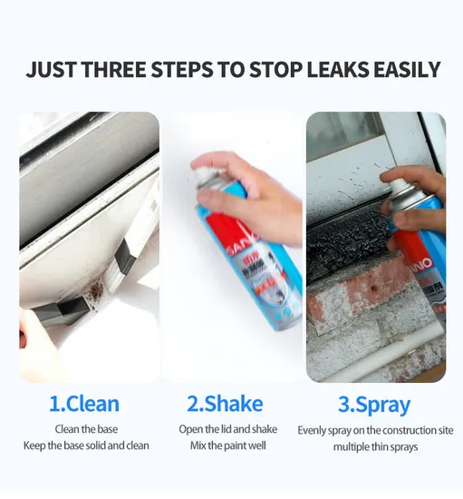 Sanvo Leak Repair Spray Nano Leak Seal Repair Trapping Liquid Rubber Spray Waterproofing Spray for Roof