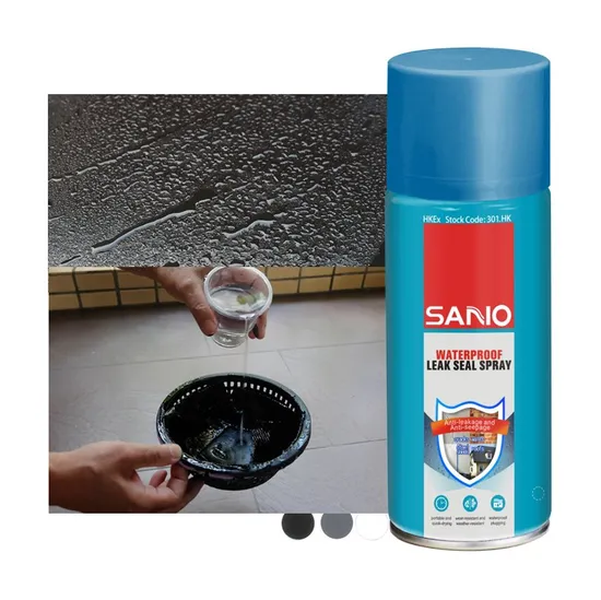 Sanvo Nano Leak Seal Repair Flexible Rubber Coating Spray for Roof Leak Stop Trapping Spray Aerosol Waterproof Spray