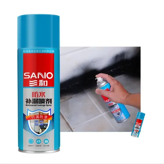 Sanvo Waterproof Leak Repair Spray for Roof Walls Tube Manufacture Black White Clear 400ml Waterproof Spray