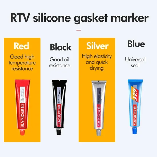 Adhesives for Automobiles Middle Silver RTV Silicone Gasket Maker