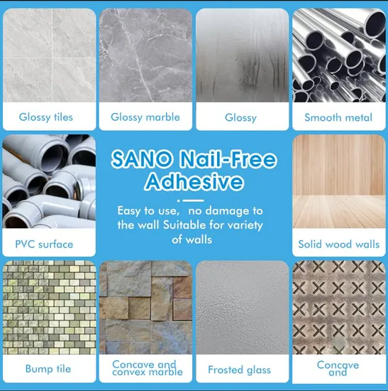 Best Selling High Sales Sanvo Strong Adhesion Waterproof Nail-Free Adhesive