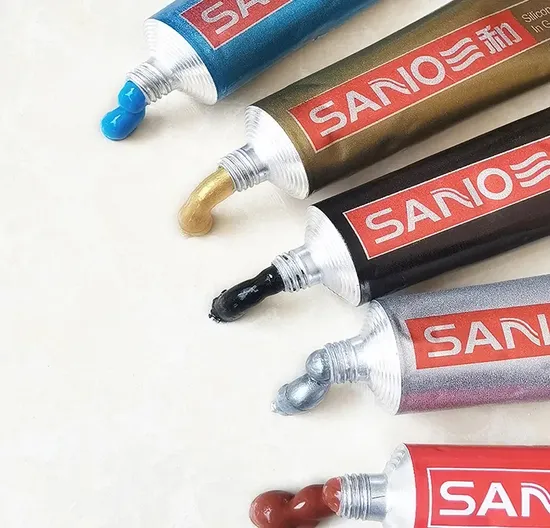 Sanvo Custom High Quality Automotive Adhesives Middle High-Temp Silver RTV Silicone Gasket Maker