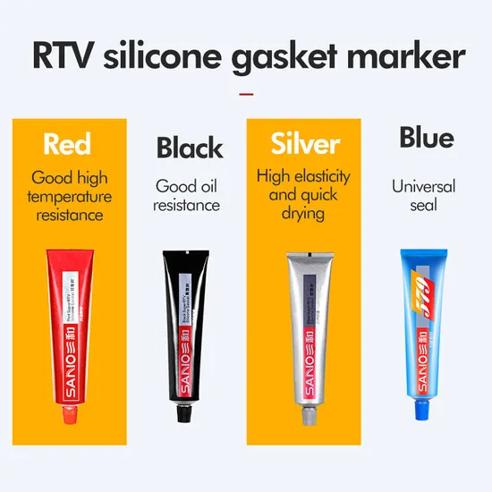 Sanvo RTV Gasket Maker for Cars High-Pressure Sealant Metal Sealant Silicone Gasket Sealant Grey RTV Silicone Gasket Maker