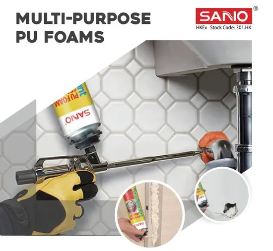 750ml PU Foam Easy-to-Use Ideal for DIY Projects Sanvo Polyurethane Foam