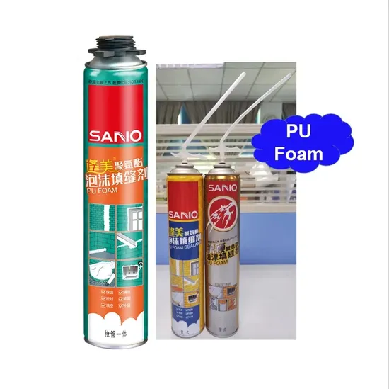 Sanvo 750ml PU Foam Chemicals 960ml High Elasticity Spray Foam Insulation Fast Drying Polyurethane Foam