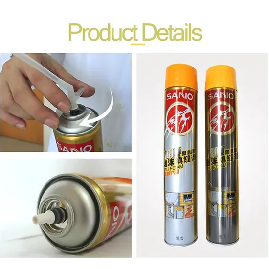 Sanvo Hard Adhesive Polyurethane Foam Insulation Espuma Construction Sealant PU Foam for Woodworking