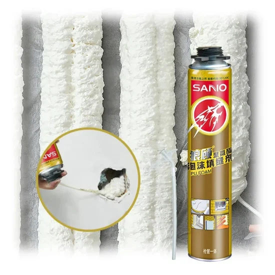 Sanvo High Quality One Component Polyurethane Insulation Expanding PU Faom Sealant Spray PU Foam