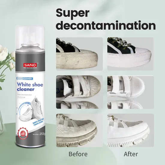 Sanvo Sneaker Care Cleaner Spray Sport Shoes Whitening Spray Eco-Friendly Rich Foam Cleaner Kit White Foam Shoe Cleaner