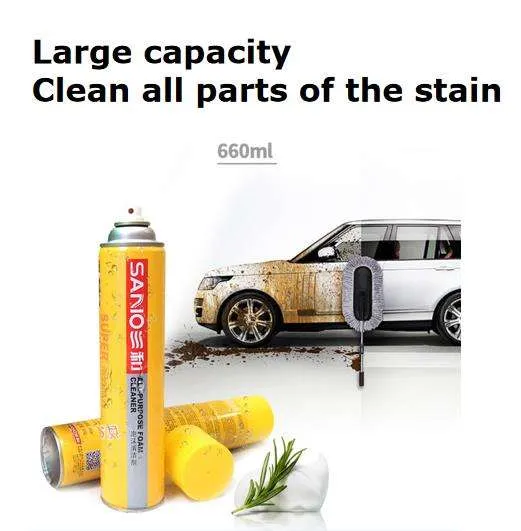 Multi Functional Foam Cleaner for Car Interior and Car Seat Leather Decontamination Cleaning Foam Spray