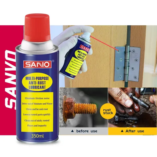 Sanvo 100ml Anti-Rust Lubricant Oil Rust Remover Chain Lube Spray with Inhibitors Rust Remover